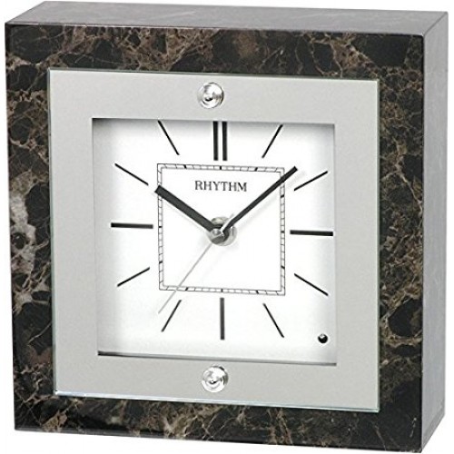 Rhythm Royal Series Clock Piano Finished Case,Mirror Finished Glass,Pearl Printing Dial,Volume Control,Monitor/Demonstration,Auto Night Shut off By Sensor Analog